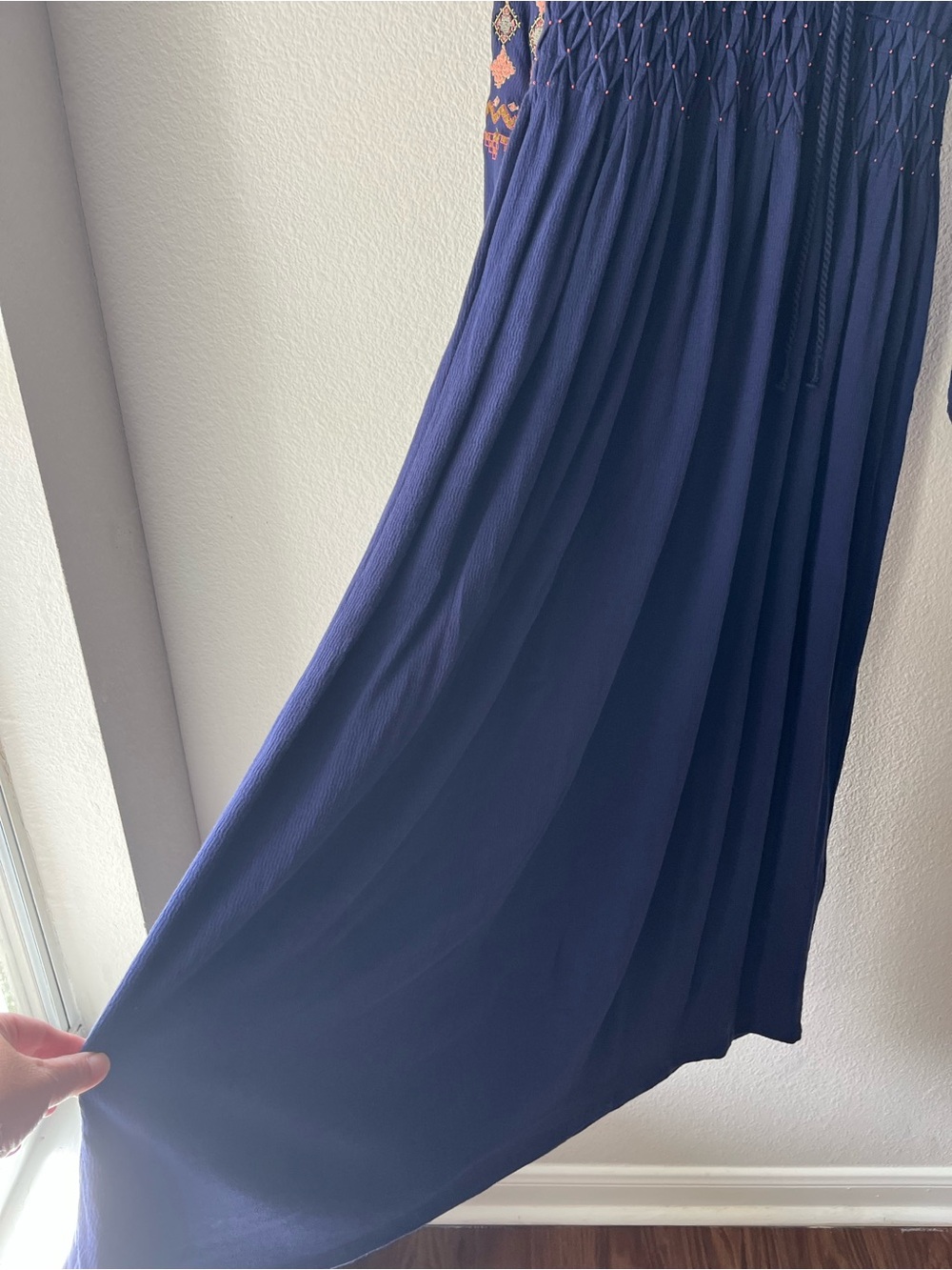 NWOT Soft Surroundings Socorro Purple Embroidered Maxi Dress  Size XS - Picture 7 of 13